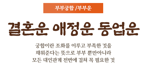 결혼운 애정운 동업운